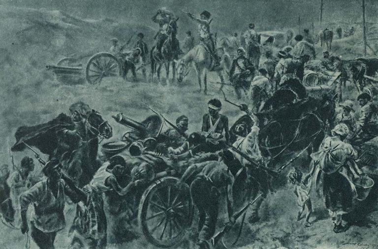 Темрюк-Поход Таманской армии. Картина художника К. Савицкого