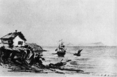 Темрюк-Тамань. Рисунок М.Ю.Лермонтова.1837
